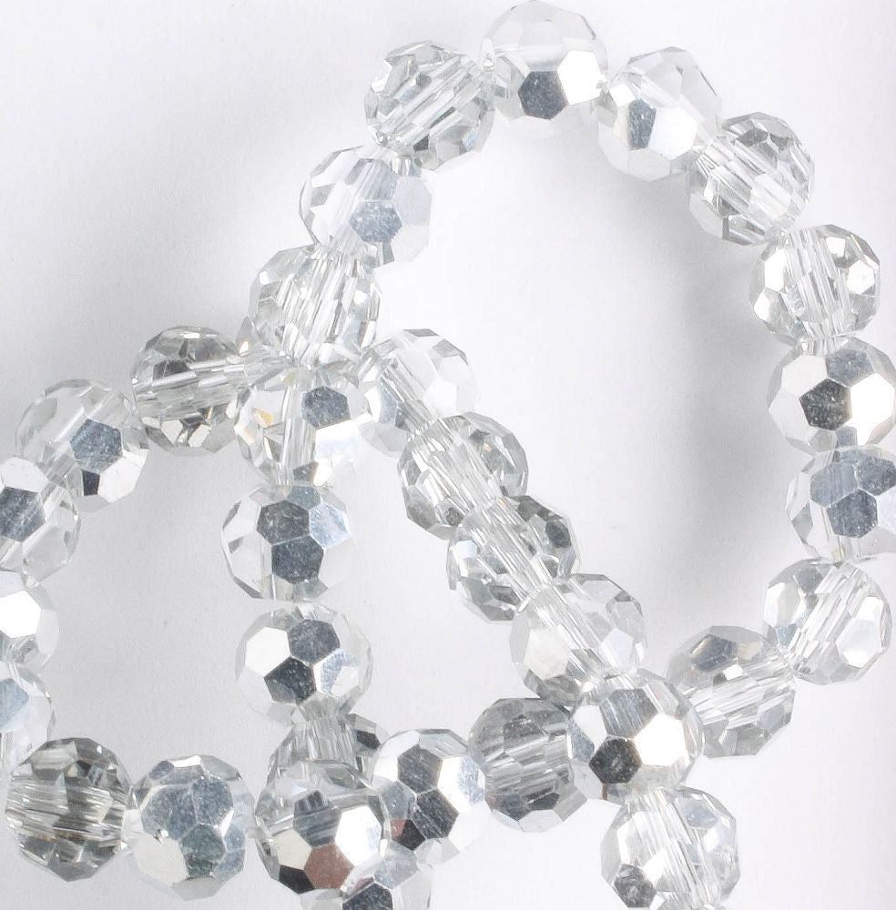 Chinese Crystal Rounds - 8" strand