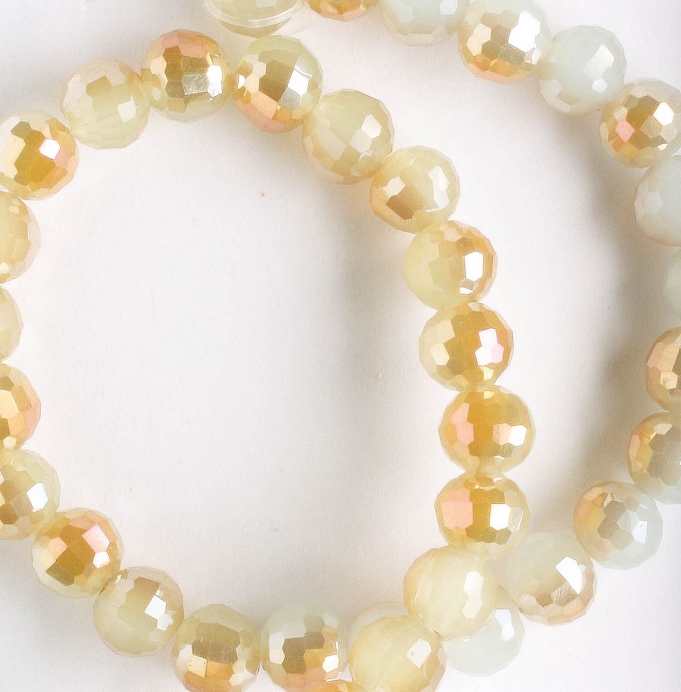 Chinese Crystal Rounds - 8" strand