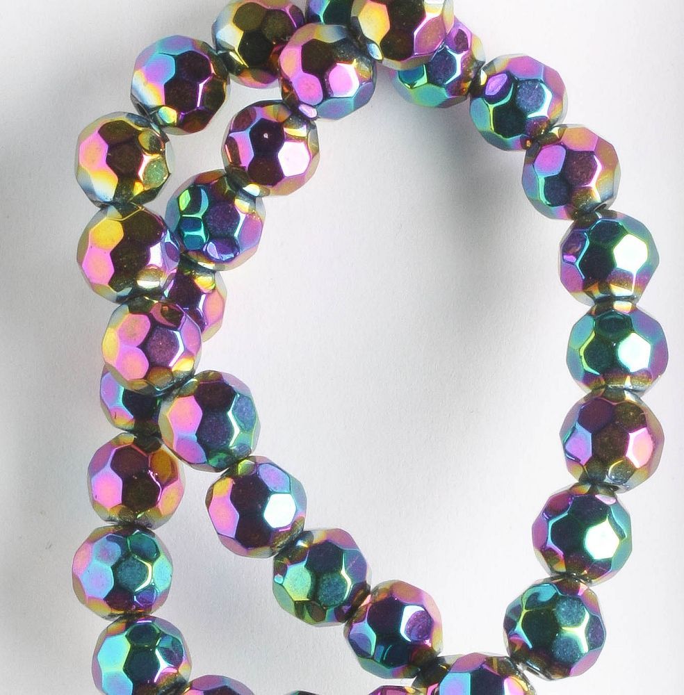Chinese Crystal Rounds - 8" strand