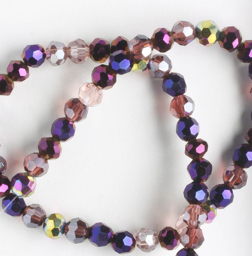 Chinese Crystal Rounds - 8" strand