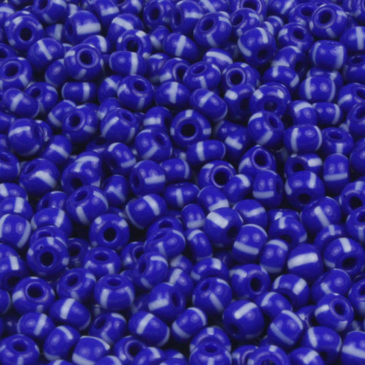 8/0 Blue with White Stripe - 10 grams