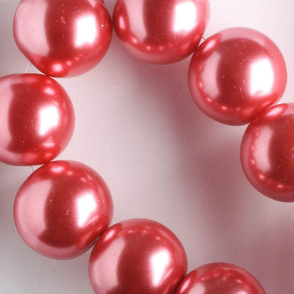 14mm Glass Pearls - 8" strand