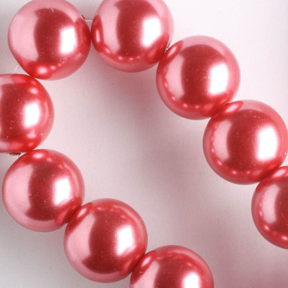 12mm Glass Pearls - 8" strand
