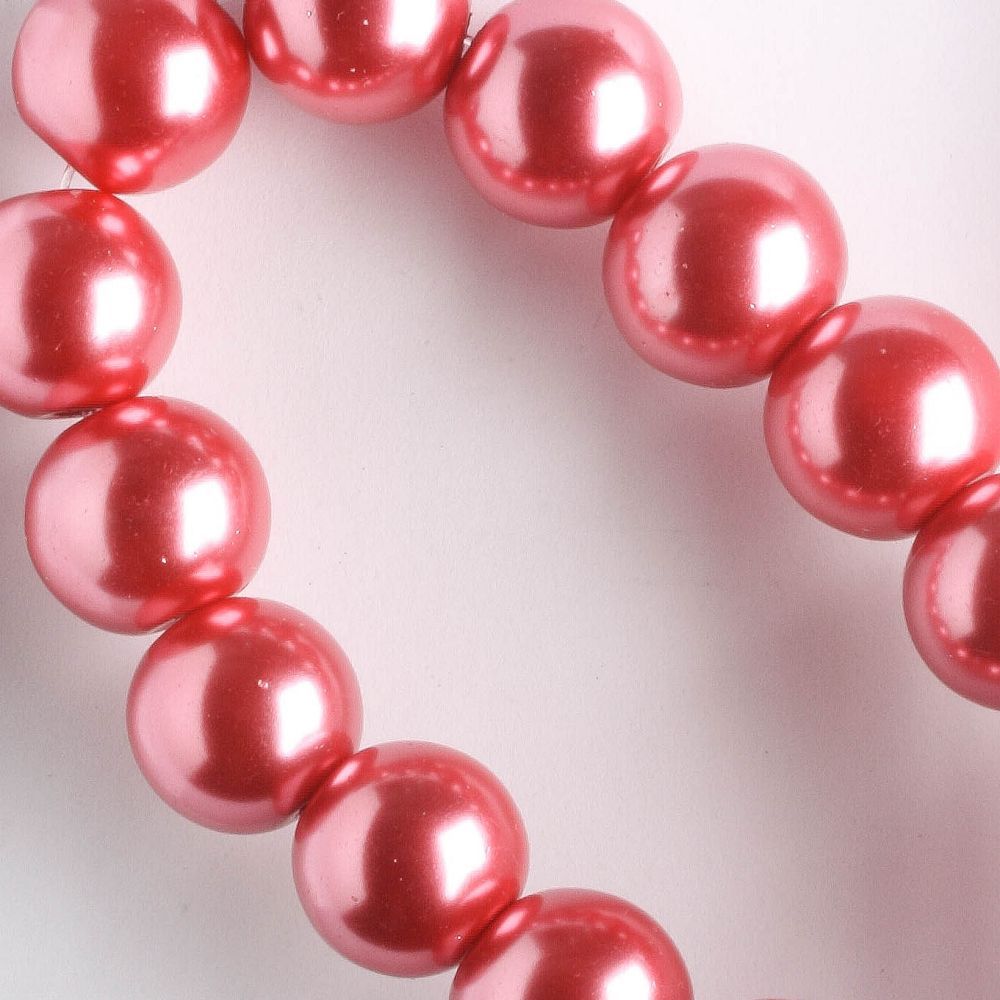10mm Glass Pearls - 8" strand
