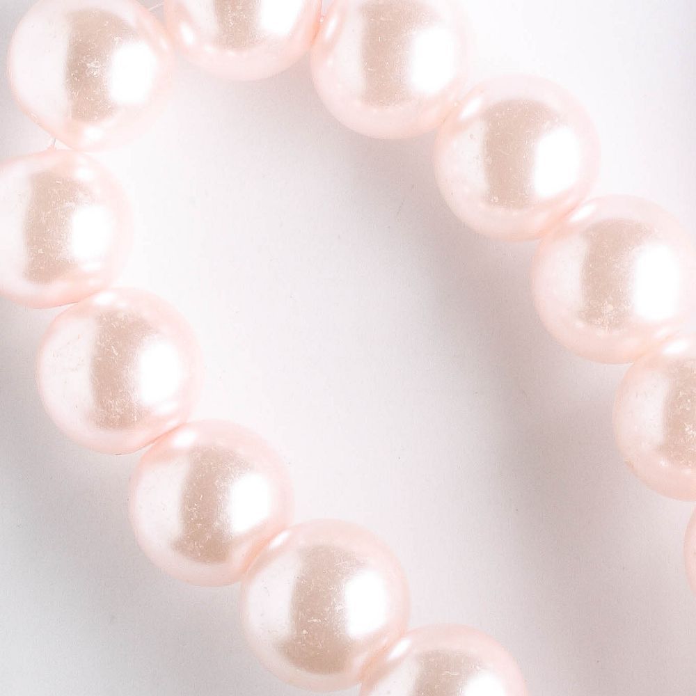 10mm Glass Pearls - 8" strand