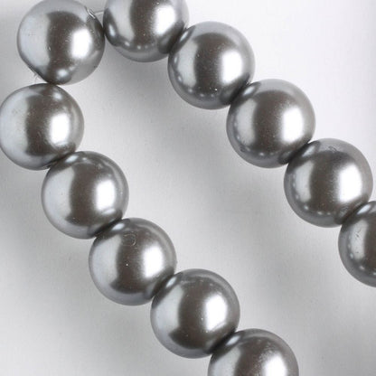 10mm Glass Pearls - 8" strand