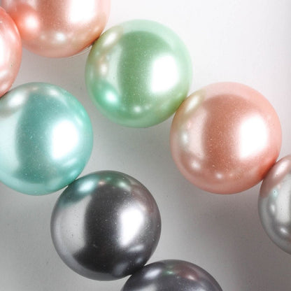 16mm Glass Pearls - 8" strand