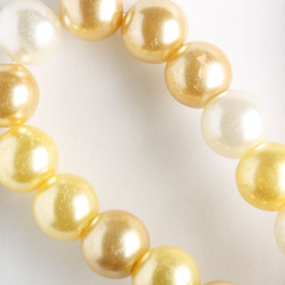 10mm Glass Pearls - 8" strand