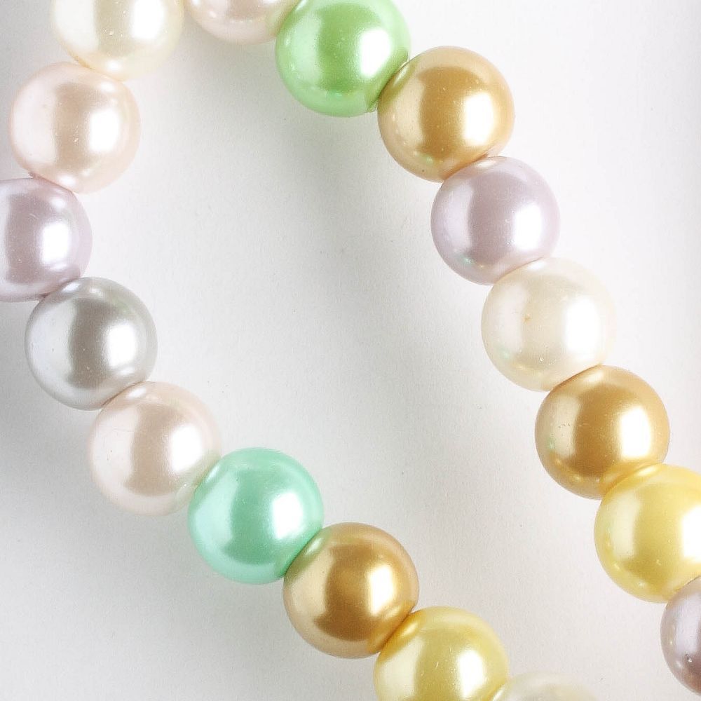 8mm Glass Pearls - 8" strand