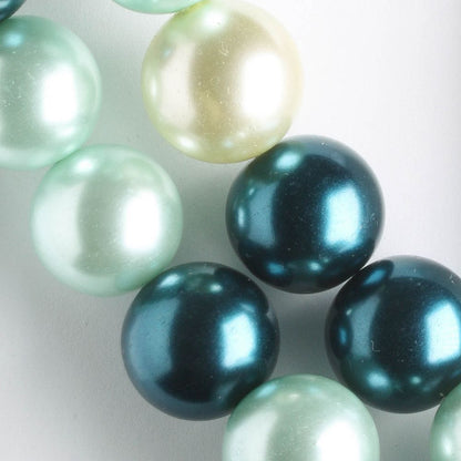 14mm Glass Pearls - 8" strand