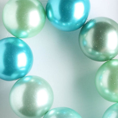 16mm Glass Pearls - 8" strand