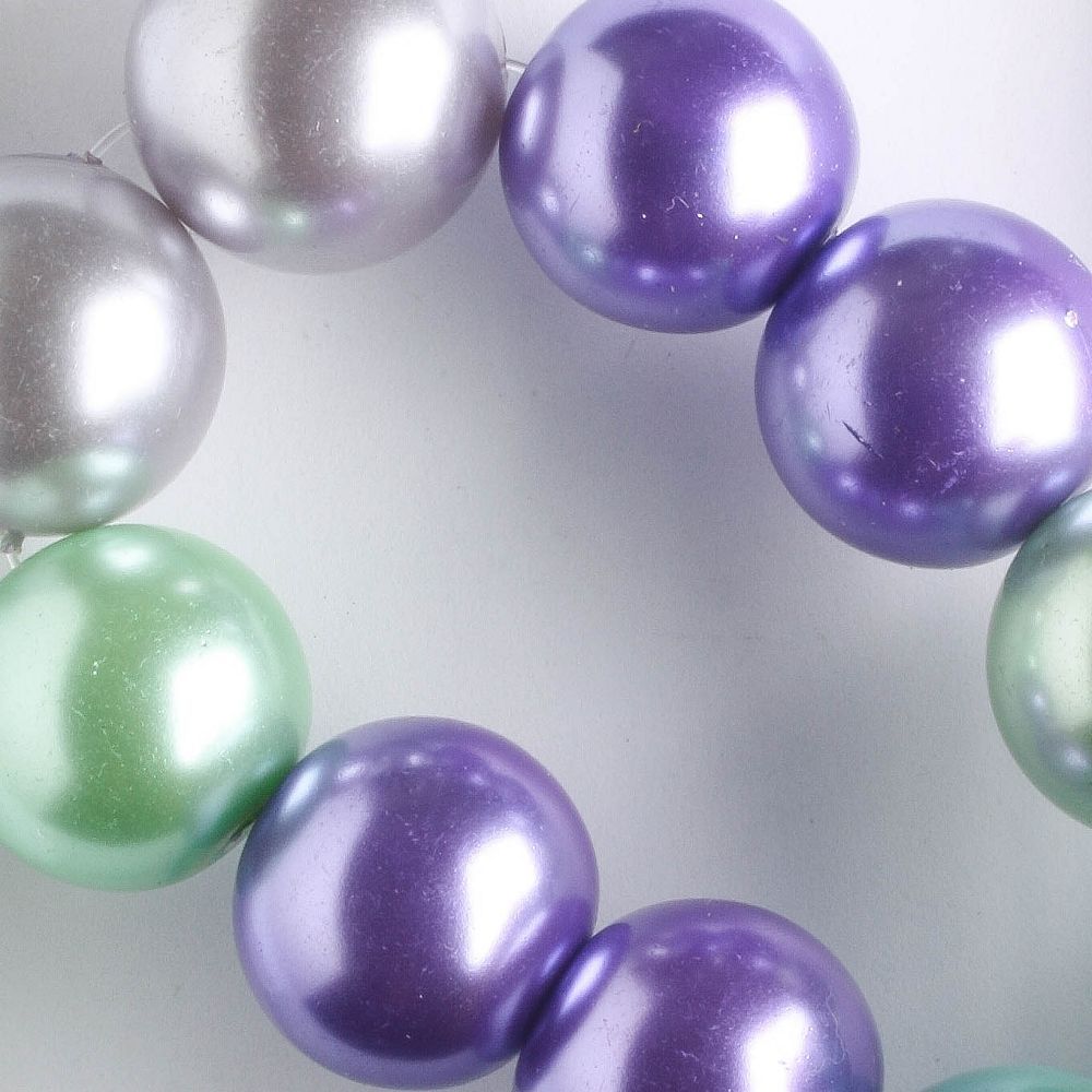 14mm Glass Pearls - 8" strand