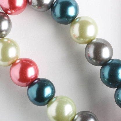 10mm Glass Pearls - 8" strand