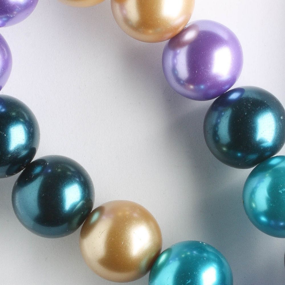 12mm Glass Pearls - 8" strand