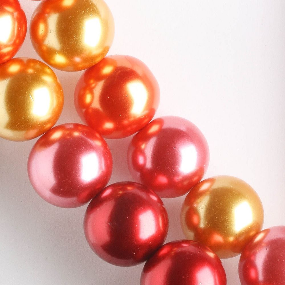 12mm Glass Pearls - 8" strand