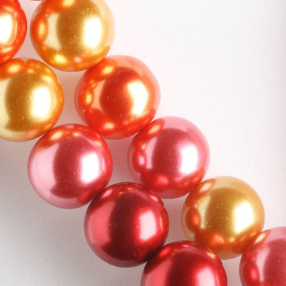 12mm Glass Pearls - 8" strand