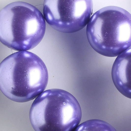 16mm Glass Pearls - 8" strand