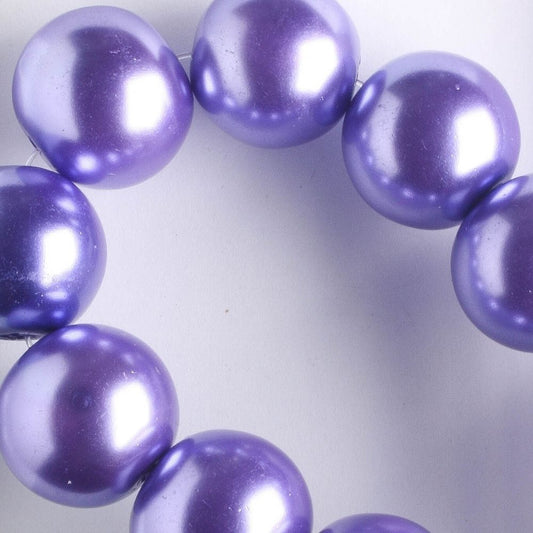 12mm Glass Pearls - 8" strand