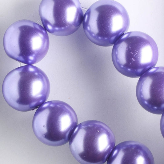 11mm Glass Pearls - 8" strand