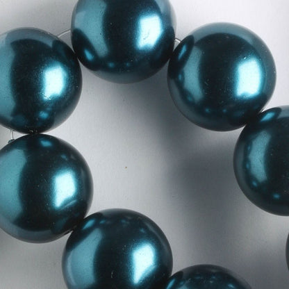 16mm Glass Pearls - 8" strand