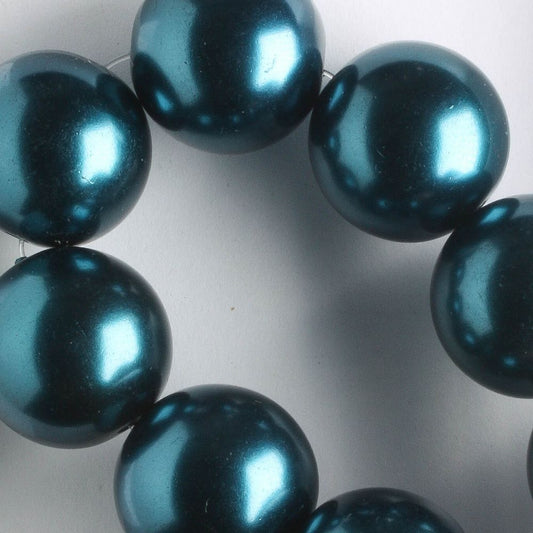 16mm Glass Pearls - 8" strand