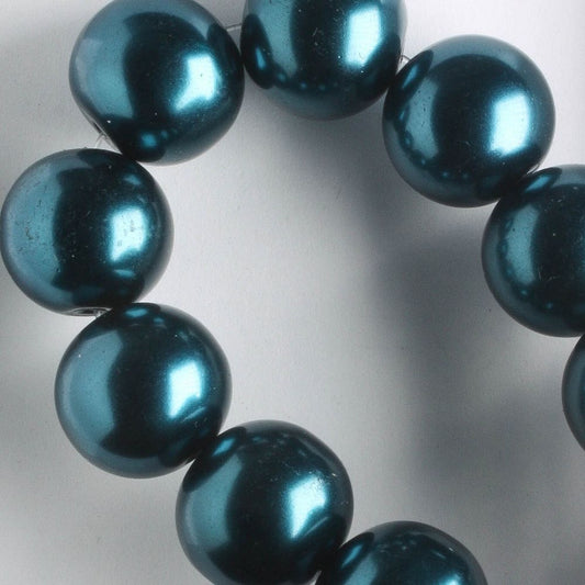 12mm Glass Pearls - 8" strand