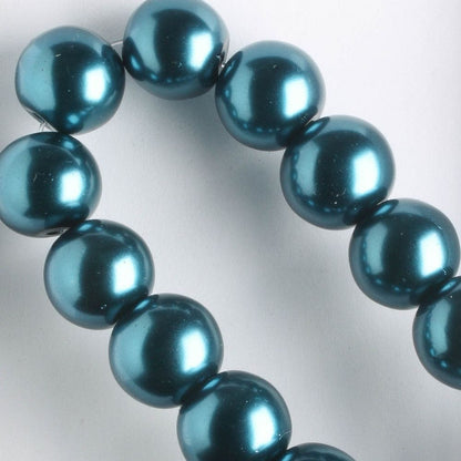 10mm Glass Pearls - 8" strand