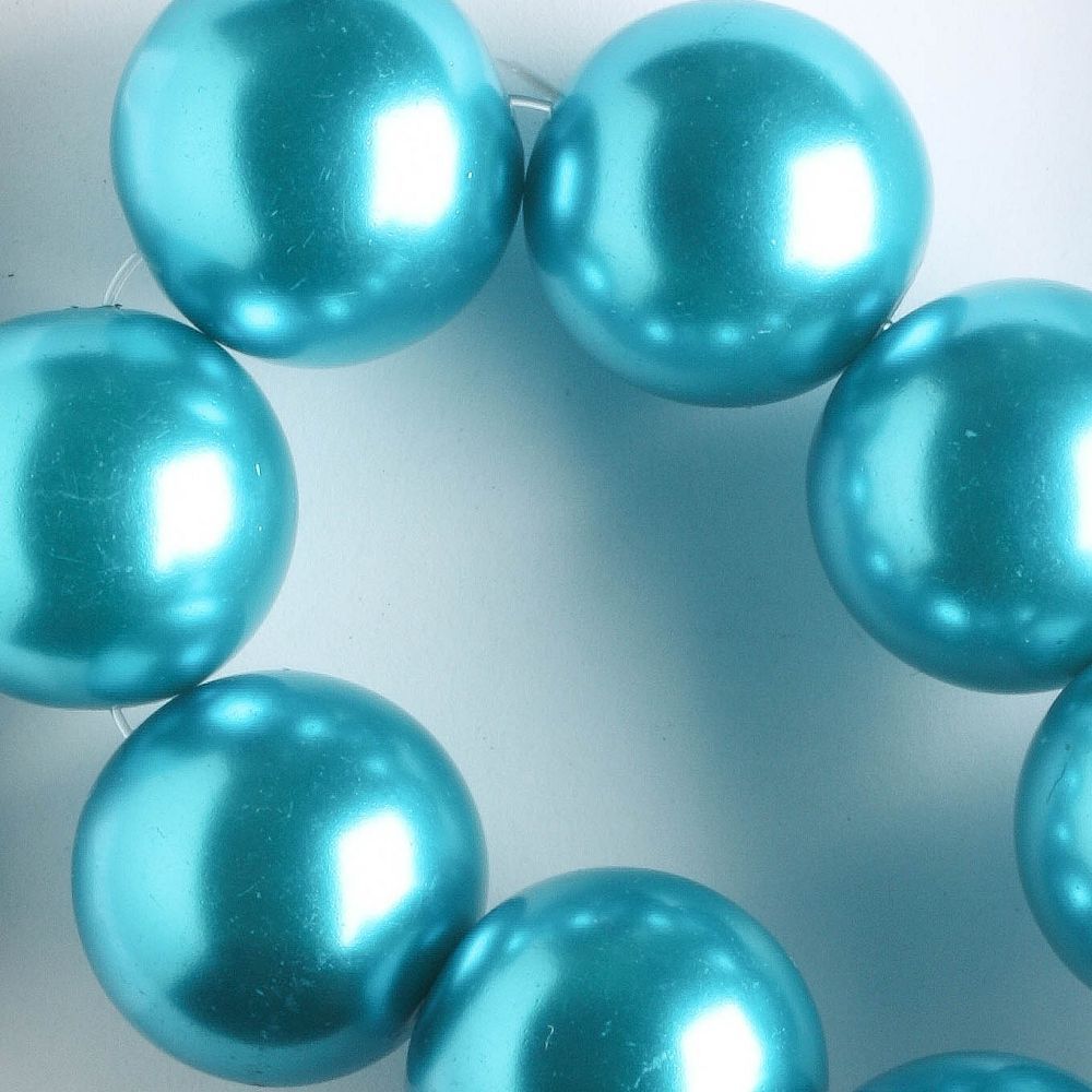 16mm Glass Pearls - 8" strand