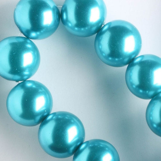 12mm Glass Pearls - 8" strand