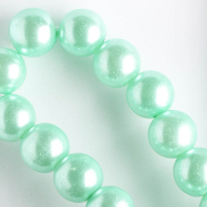 10mm Glass Pearls - 8" strand