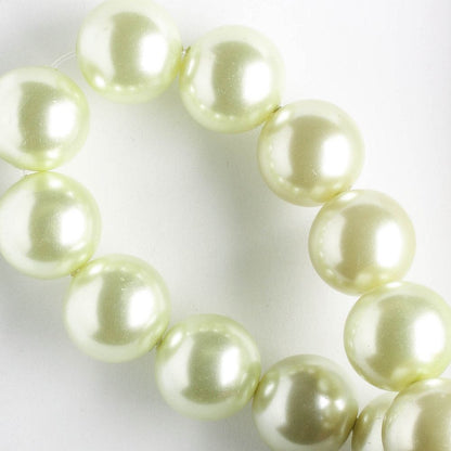 10mm Glass Pearls - 8" strand