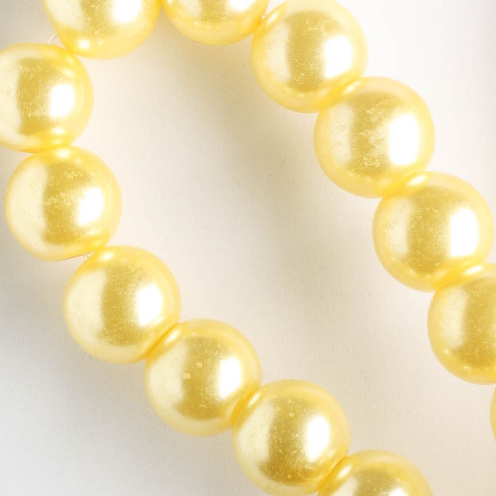 10mm Glass Pearls - 8" strand