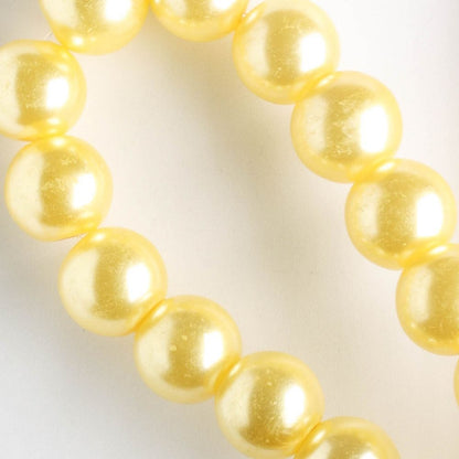 10mm Glass Pearls - 8" strand