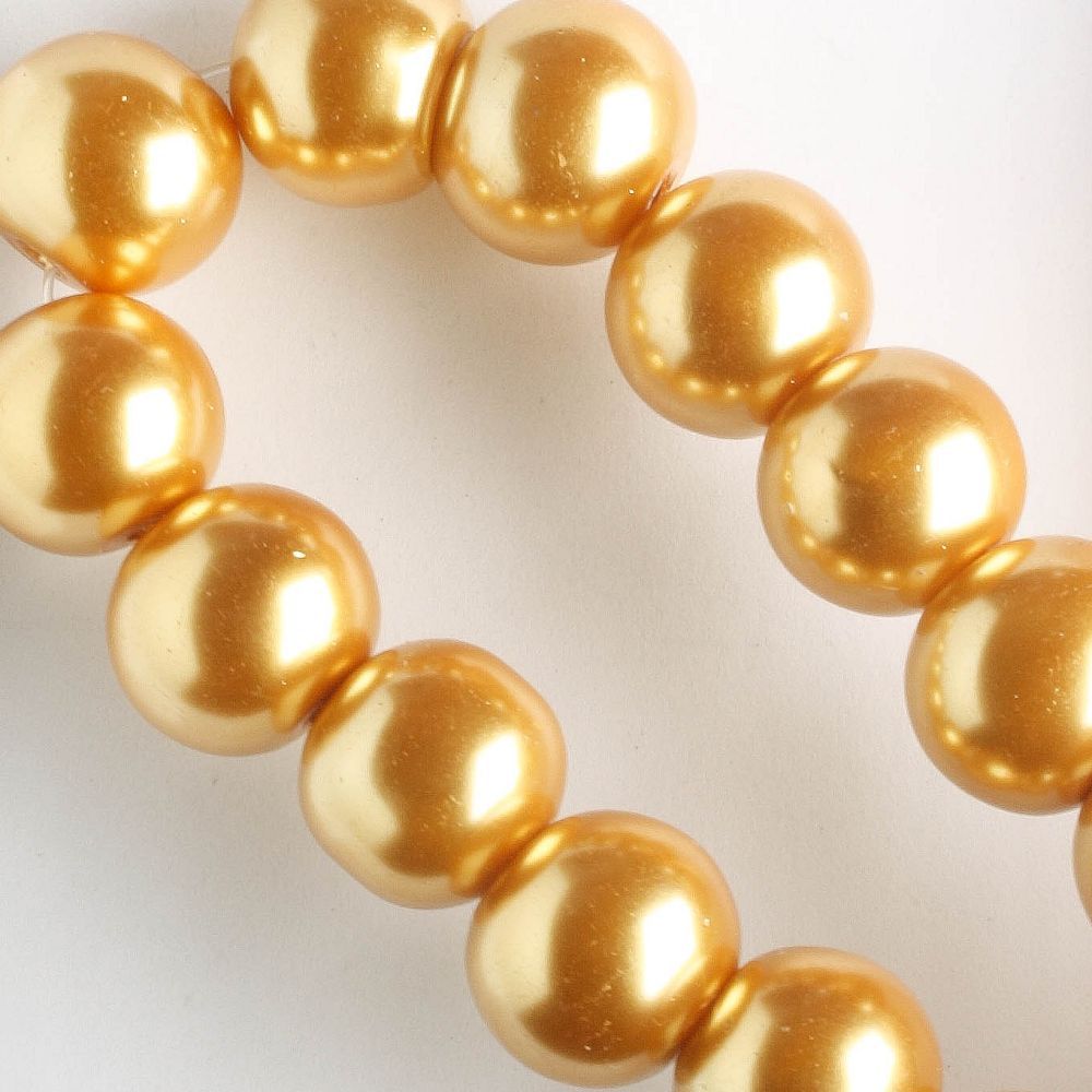 10mm Glass Pearls - 8" strand