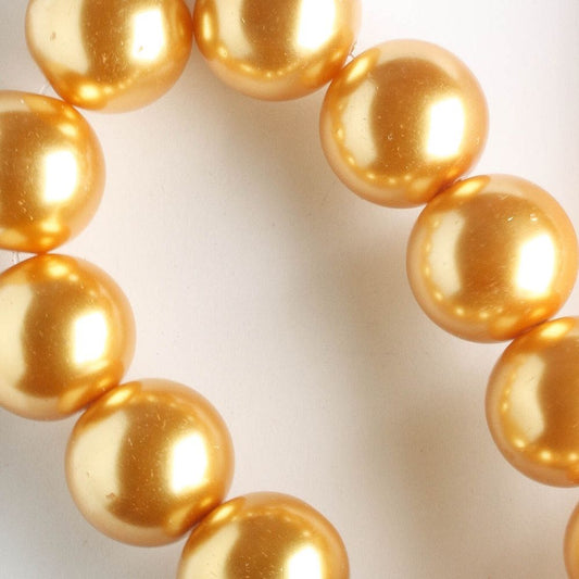 12mm Glass Pearls - 8" strand