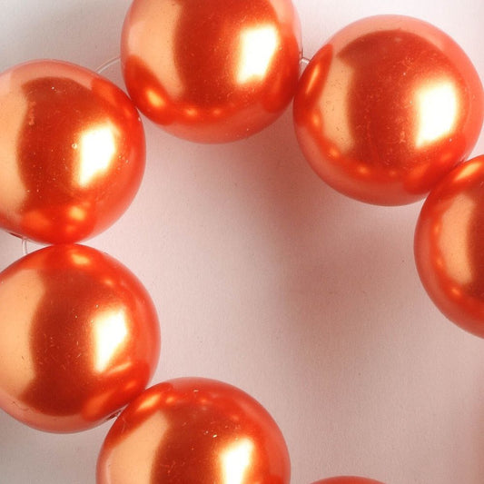 16mm Glass Pearls - 8" strand