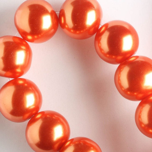 12mm Glass Pearls - 8" strand
