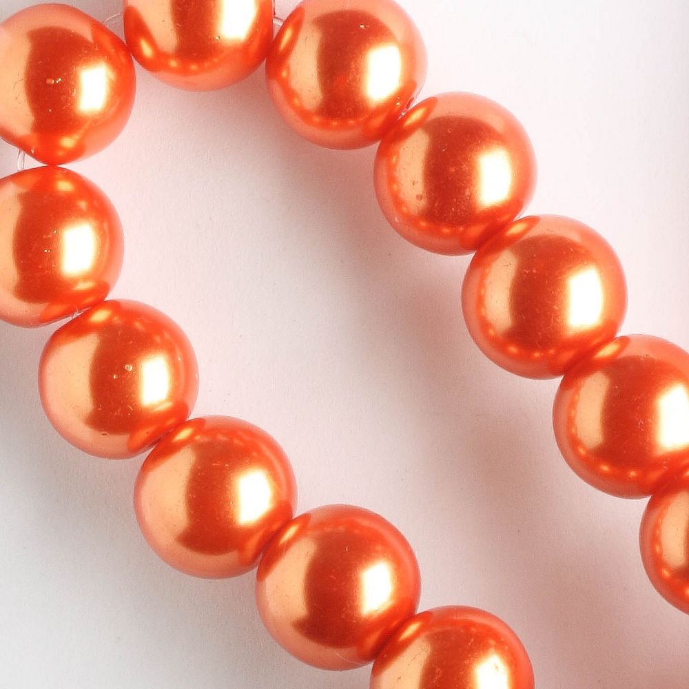 10mm Glass Pearls - 8" strand