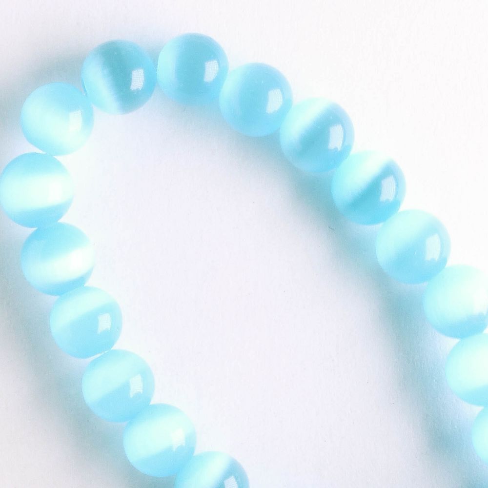 6mm Cat's Eye Glass - 8" strand