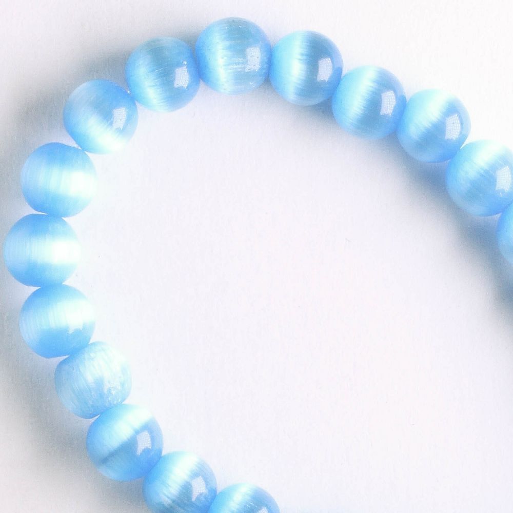 6mm Cat's Eye Glass - 8" strand