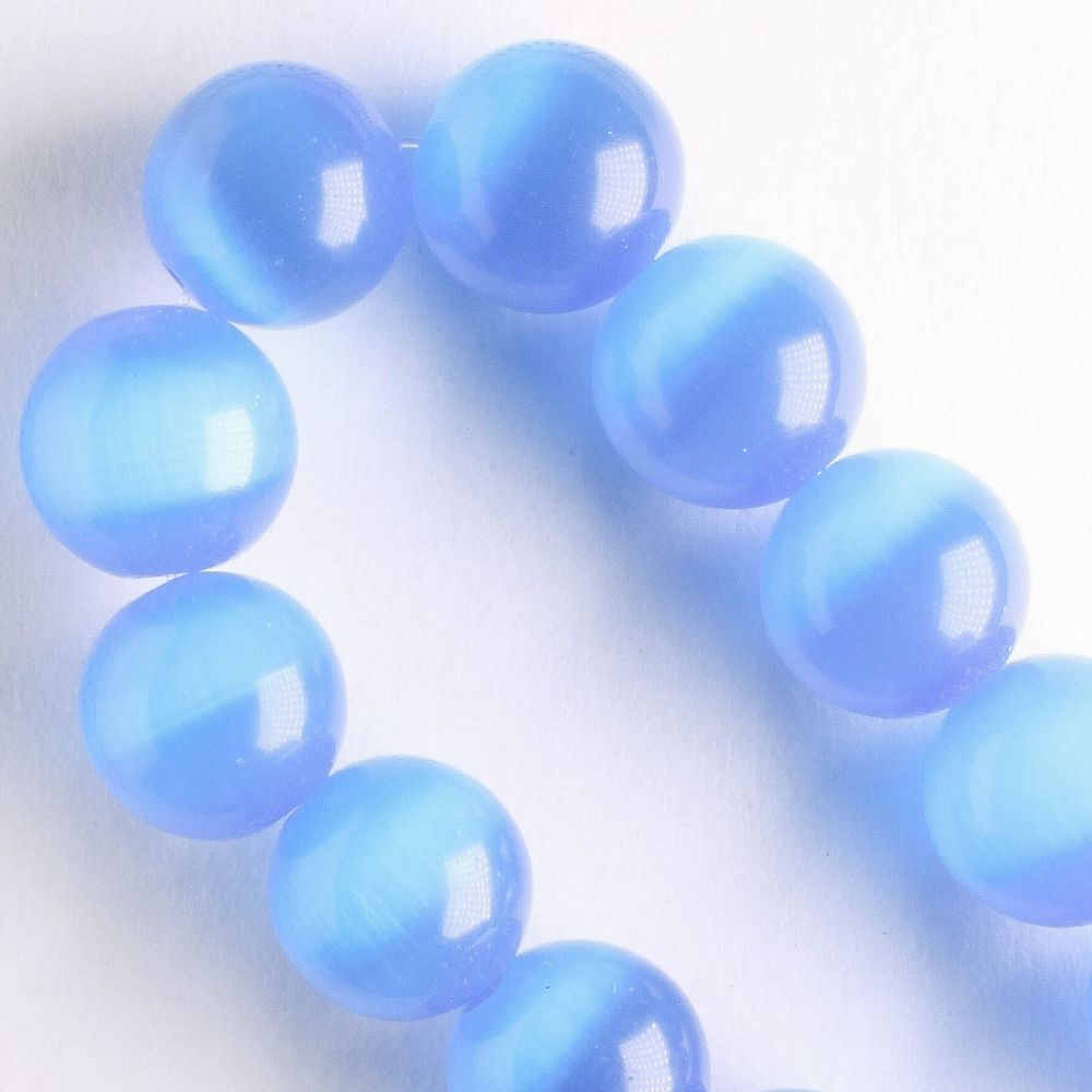 10mm Cat's Eye Glass - 8" strand