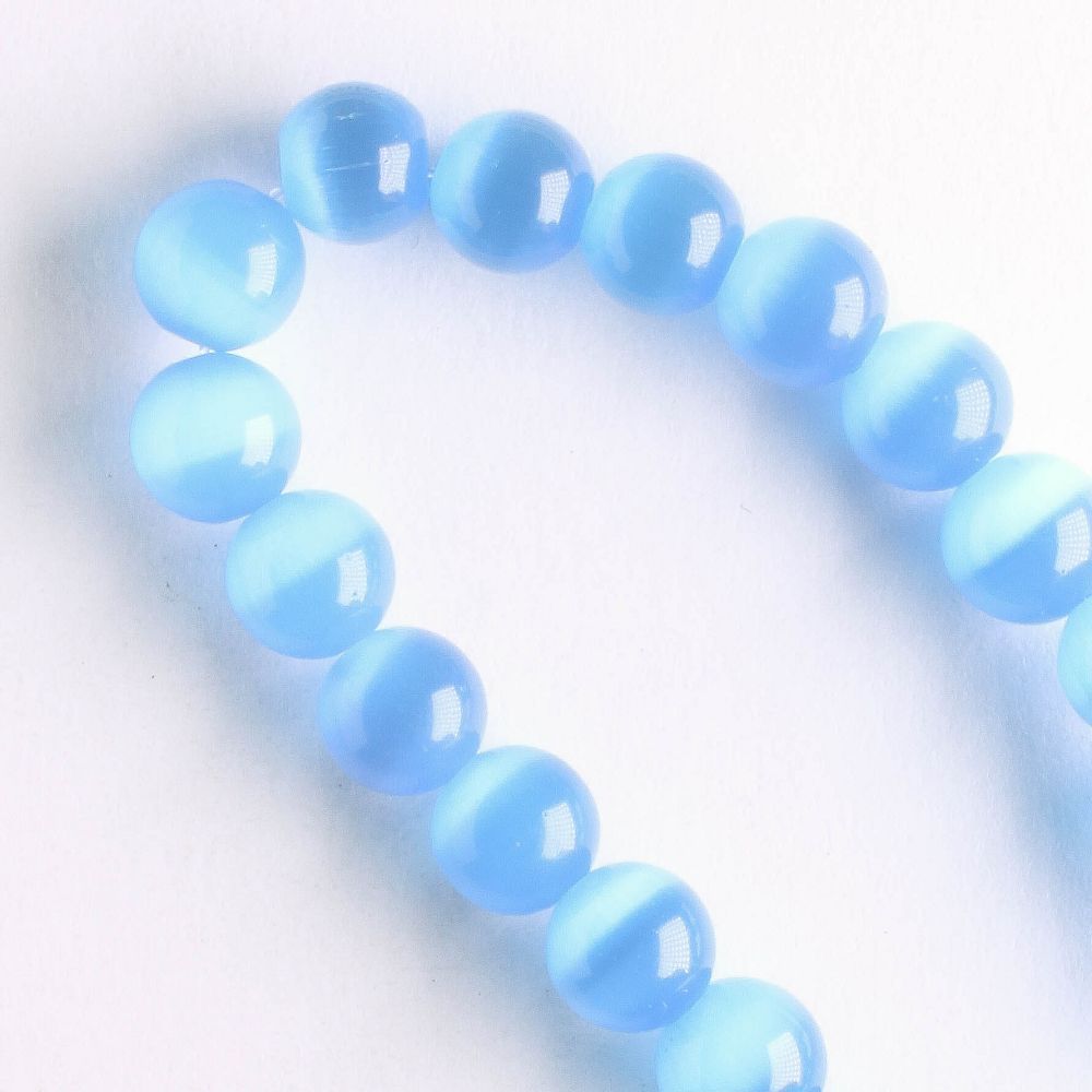 6mm Cat's Eye Glass - 8" strand