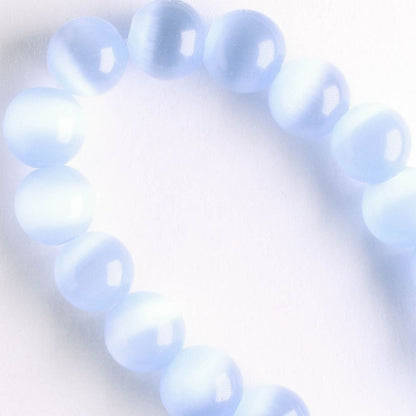 8mm Cat's Eye Glass - 8" strand