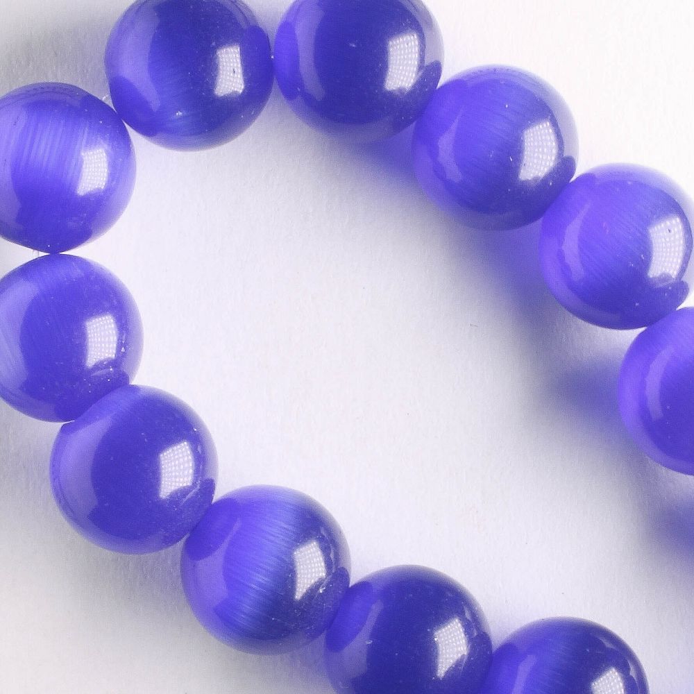 10mm Cat's Eye Glass - 8" strand