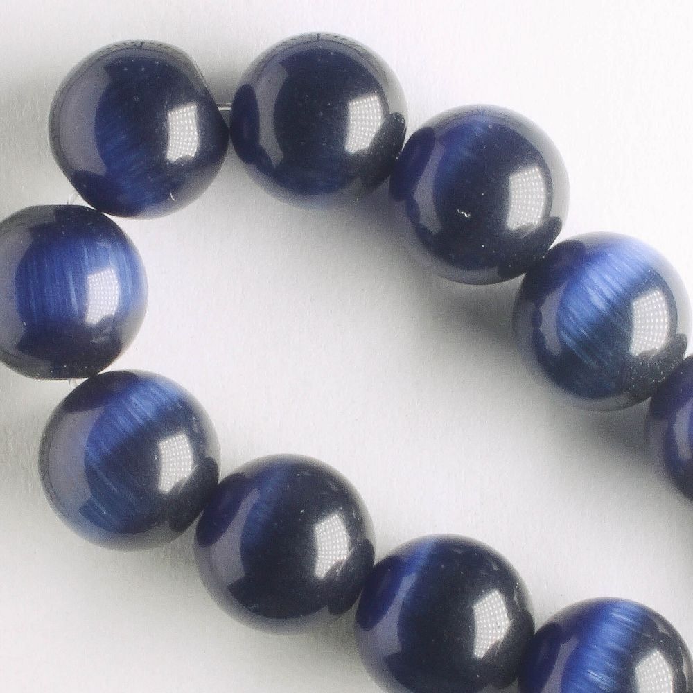 10mm Cat's Eye Glass - 8" strand