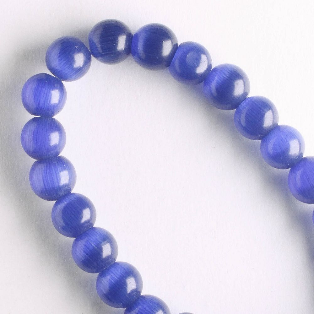 6mm Cat's Eye Glass - 8" strand