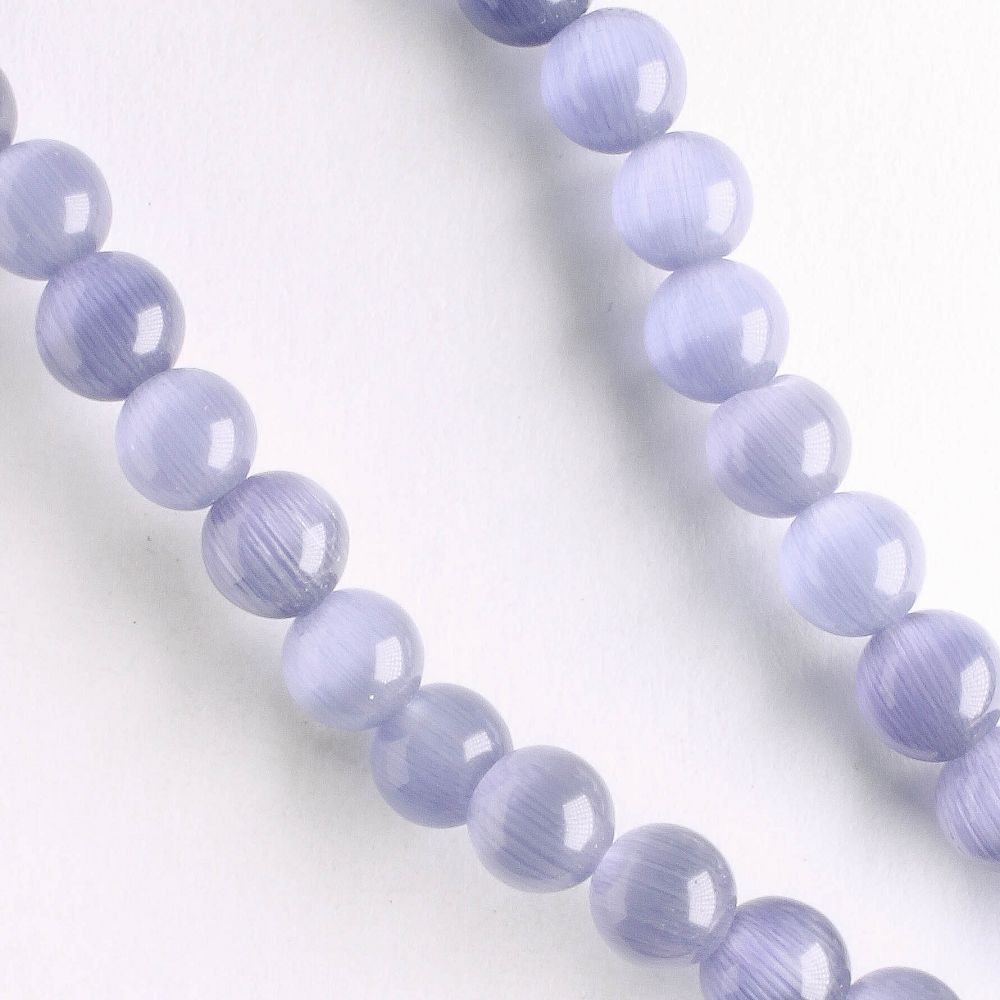 6mm Cat's Eye Glass - 8" strand