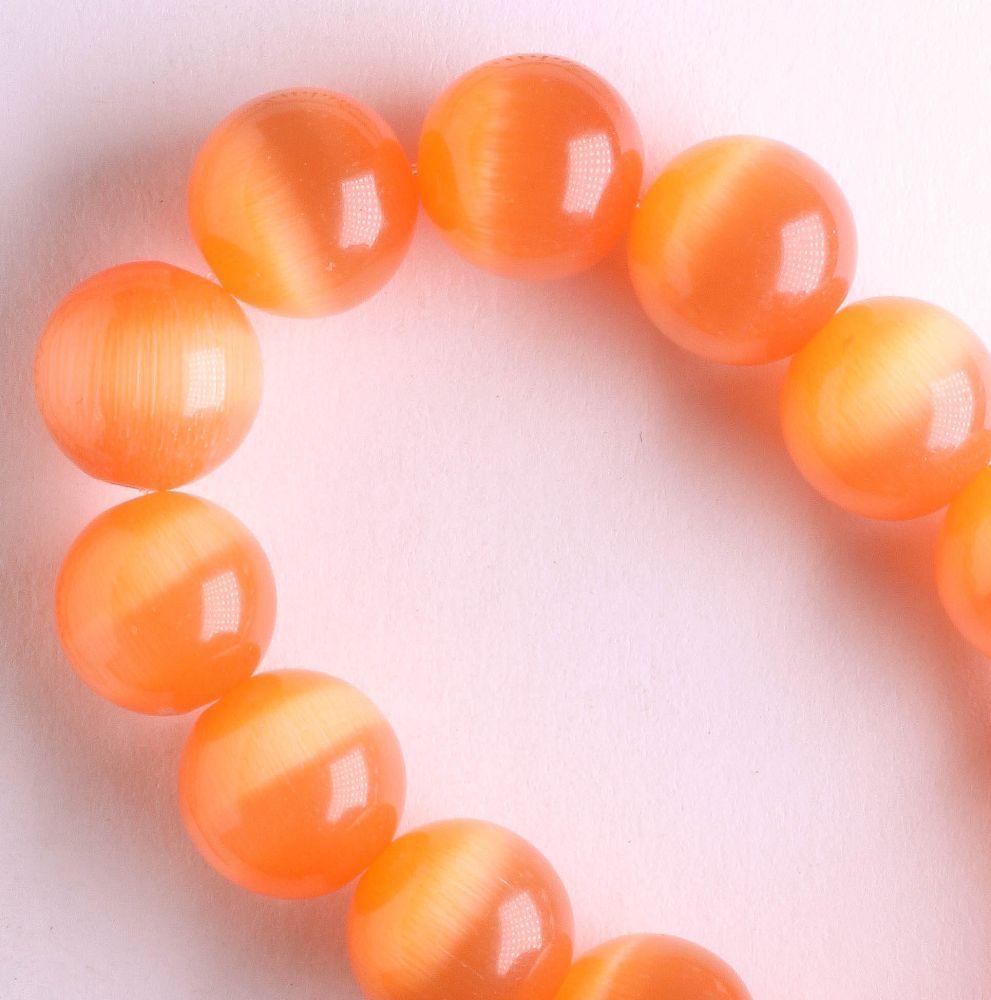 10mm Cat's Eye Glass - 8" strand