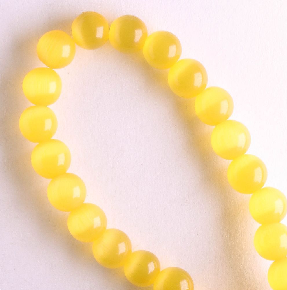 6mm Cat's Eye Glass - 8" strand
