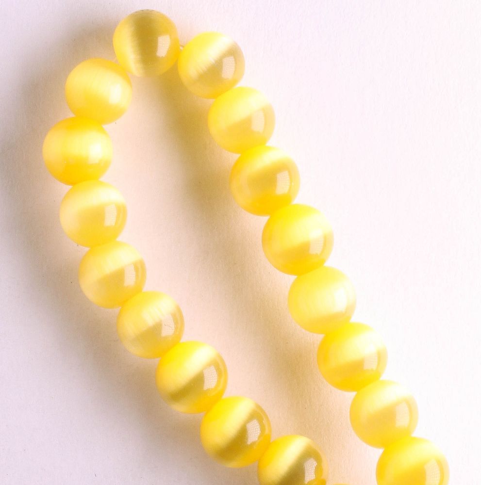 6mm Cat's Eye Glass - 8" strand